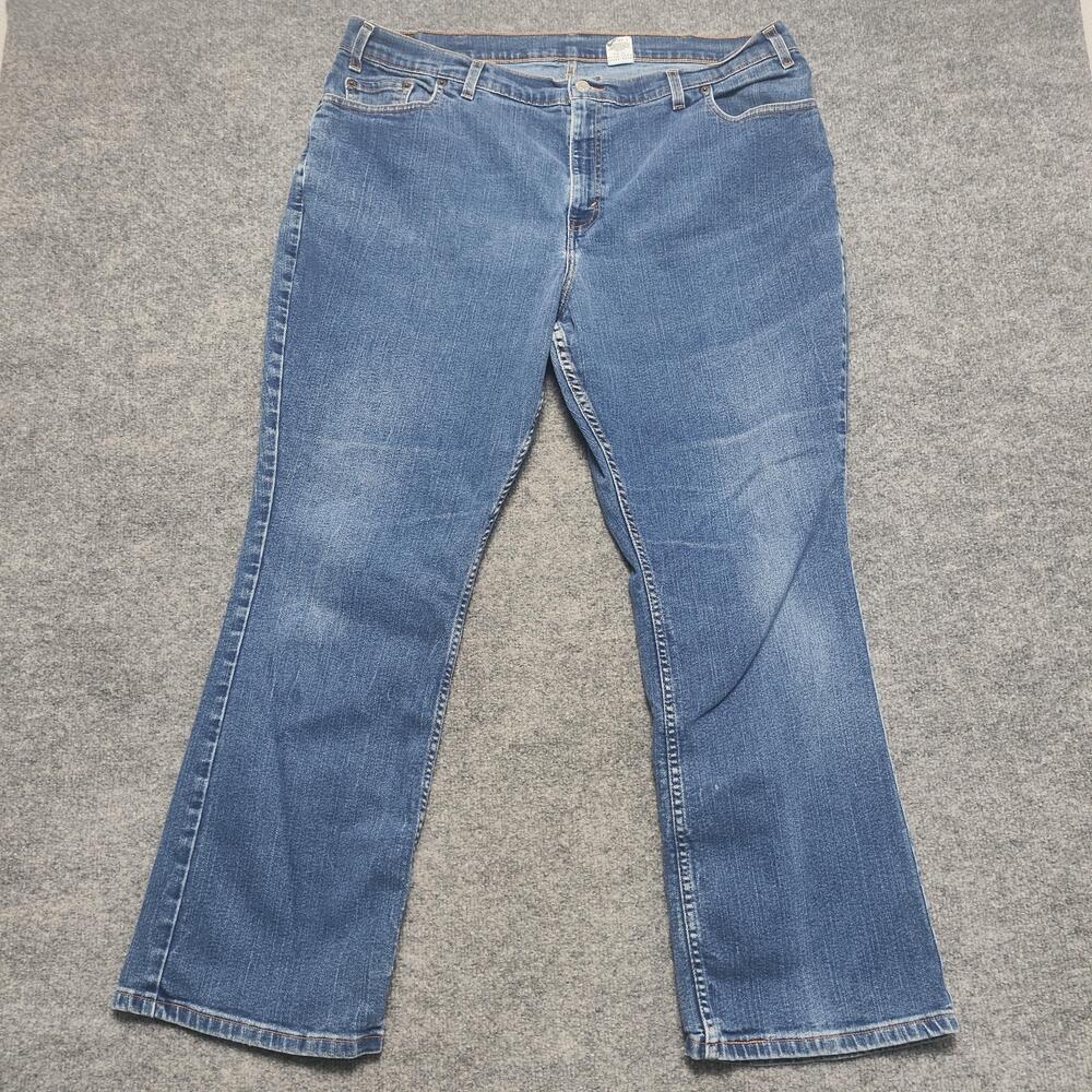Levis 515 Bootcut Jeans Womens 22W Medium Wash Blue Lower Rise Stretch Denim